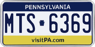 PA license plate MTS6369