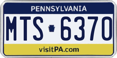 PA license plate MTS6370