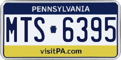PA license plate MTS6395