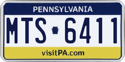 PA license plate MTS6411