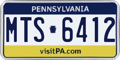 PA license plate MTS6412