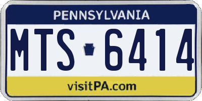 PA license plate MTS6414