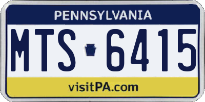 PA license plate MTS6415
