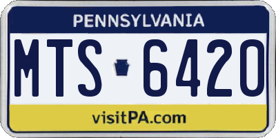 PA license plate MTS6420