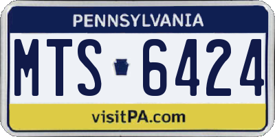 PA license plate MTS6424