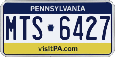 PA license plate MTS6427