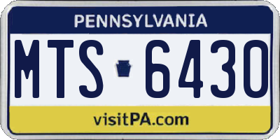 PA license plate MTS6430