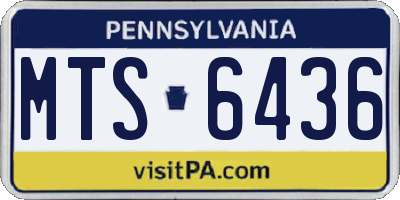 PA license plate MTS6436