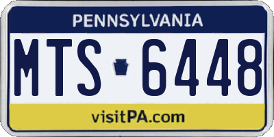 PA license plate MTS6448
