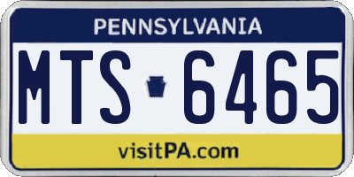 PA license plate MTS6465