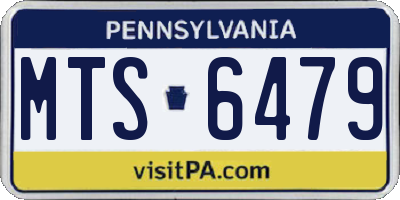 PA license plate MTS6479