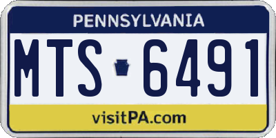 PA license plate MTS6491