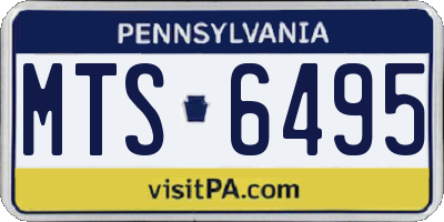 PA license plate MTS6495