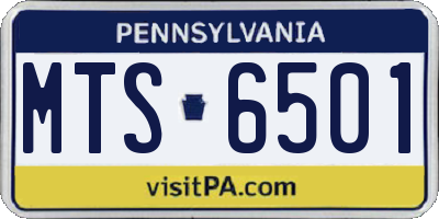 PA license plate MTS6501