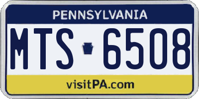 PA license plate MTS6508