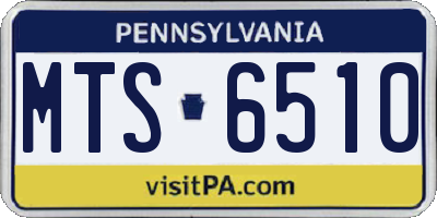 PA license plate MTS6510