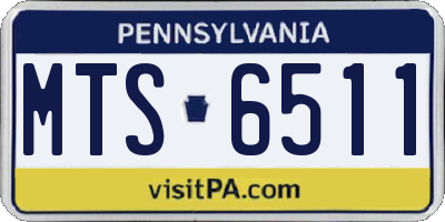 PA license plate MTS6511