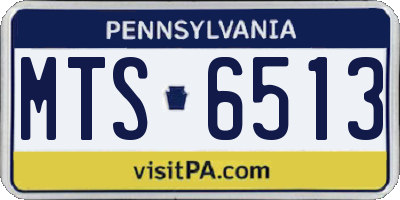 PA license plate MTS6513