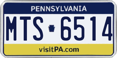 PA license plate MTS6514
