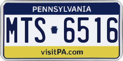 PA license plate MTS6516