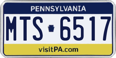PA license plate MTS6517