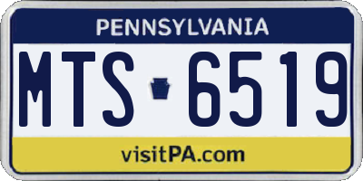 PA license plate MTS6519