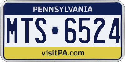 PA license plate MTS6524