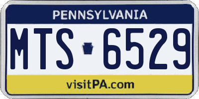 PA license plate MTS6529