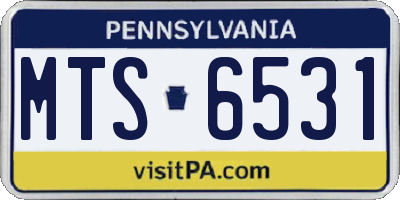 PA license plate MTS6531