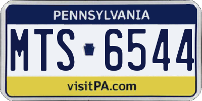 PA license plate MTS6544