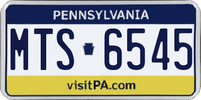 PA license plate MTS6545