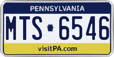 PA license plate MTS6546