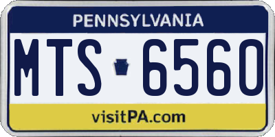 PA license plate MTS6560