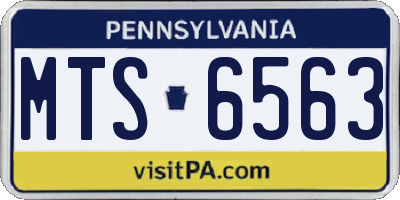 PA license plate MTS6563