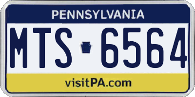 PA license plate MTS6564