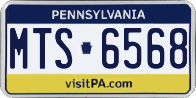 PA license plate MTS6568