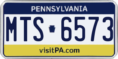 PA license plate MTS6573