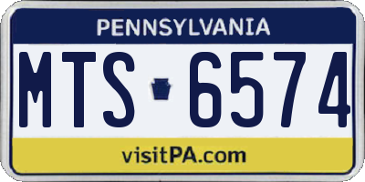 PA license plate MTS6574