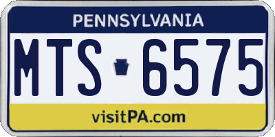PA license plate MTS6575