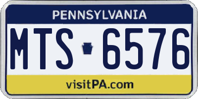 PA license plate MTS6576