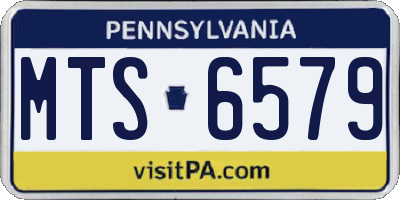 PA license plate MTS6579