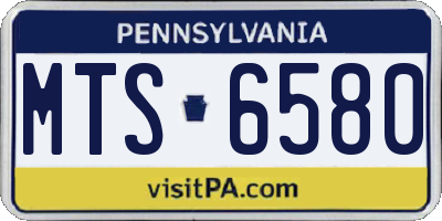 PA license plate MTS6580