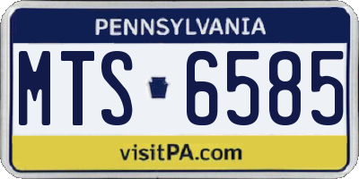 PA license plate MTS6585
