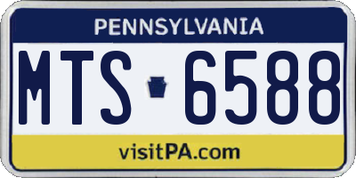 PA license plate MTS6588