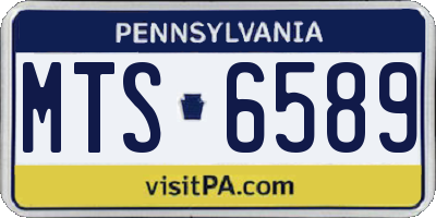 PA license plate MTS6589