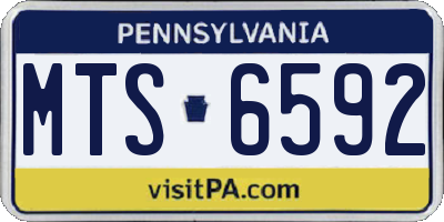PA license plate MTS6592