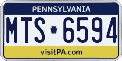 PA license plate MTS6594
