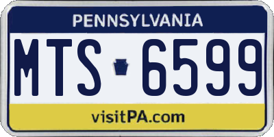 PA license plate MTS6599