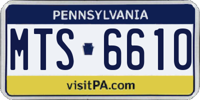 PA license plate MTS6610