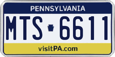 PA license plate MTS6611